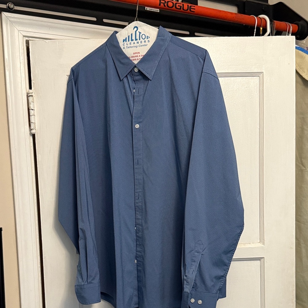 Classic Blue Dress Shirt by Hilltop Cleaners